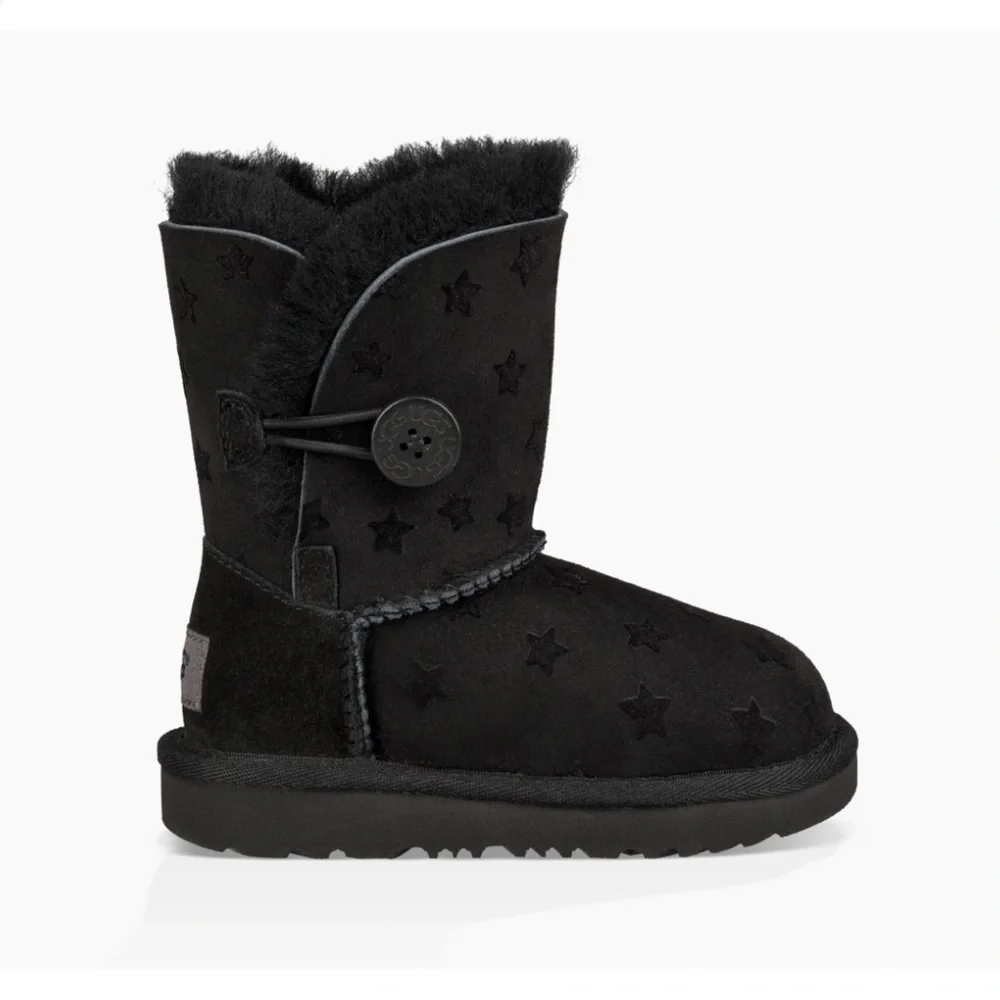 UGG Bailey Button II Stars Classic Boots-Black Size 6